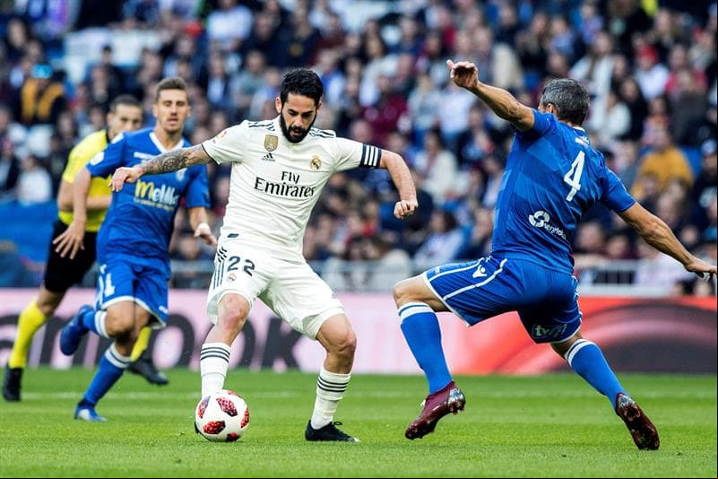 Isco anotó el cuarto gol de Real Madrid en el partido al minuto 3 del segundo tiempo, como para terminar de poner punto final.