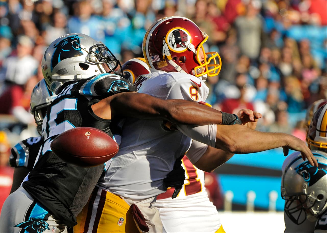 Cam Newton se lució con 5 pases de TD para que los Panthers mantuvieran su incontenible paso en la liga (10-0) al derrotar a los Redskins 44-16. Checa las mejores tomas del partido.