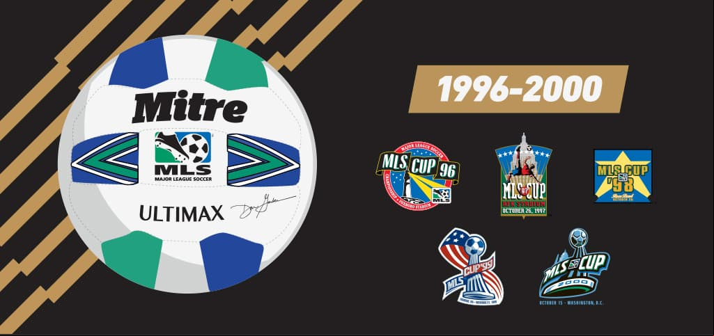 De 1996 al 2000, la MLS Cup se jugó con un Mitre Ultimax, con el que D.C, United ganó tres títulos ('96, '97 y '99). Chicago Fire se hizo al título de 1998 y Kansas City Wizards fue campeón en 2000.