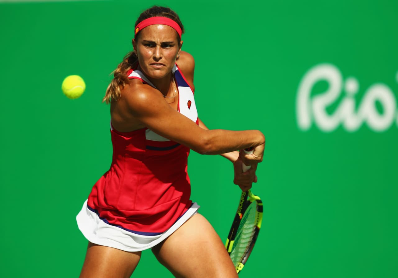 Atrás quedaron los nervios y se puso otra vez en partido con dos quiebres del servicio de la checa para dominar el set 6-4.