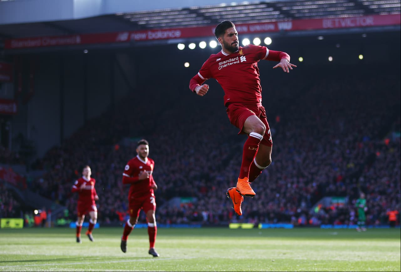 El turco Emre Can anotó el primer gol del Liverpool al minuto 29 para el 1-0 del Liverpool.