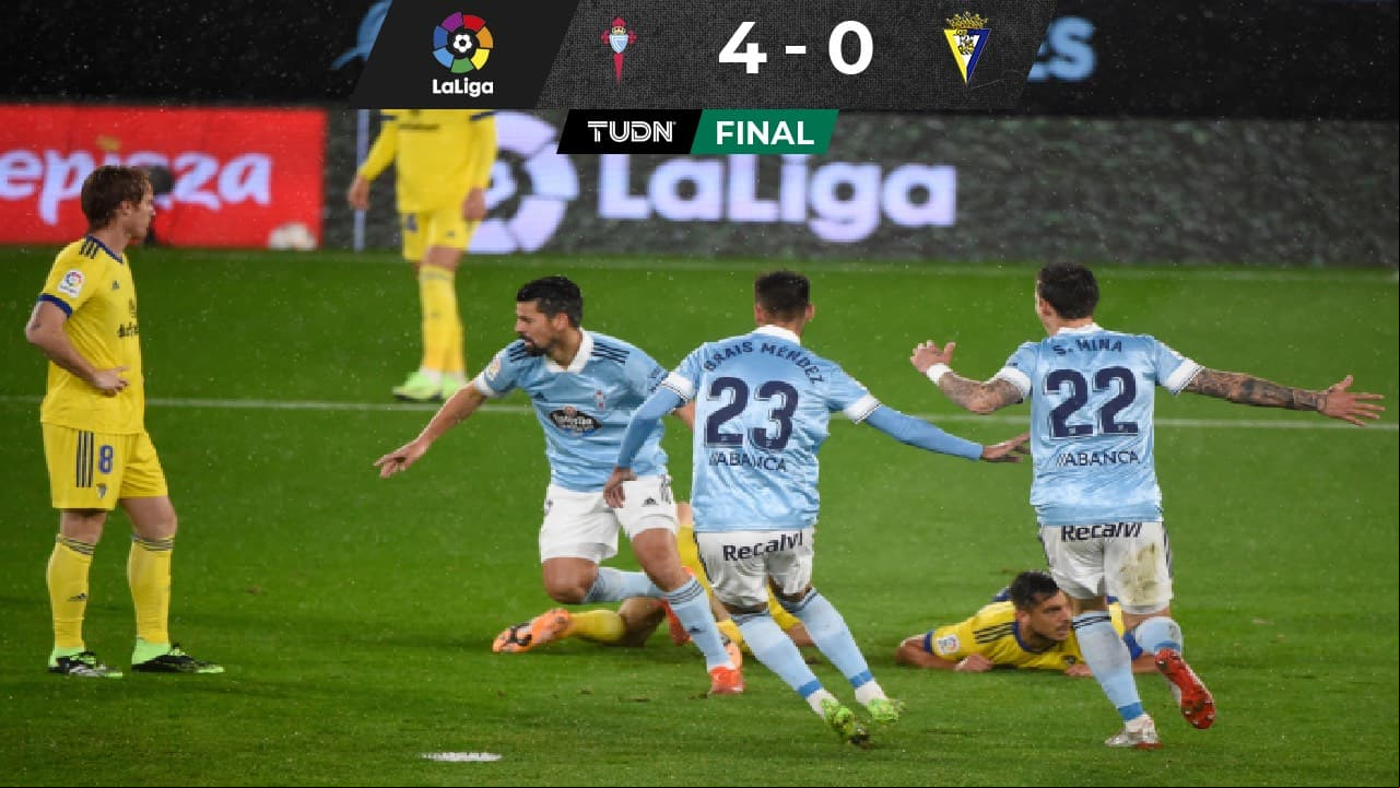 Celta de Vigo está intratable y le propina una goleada al Cádiz