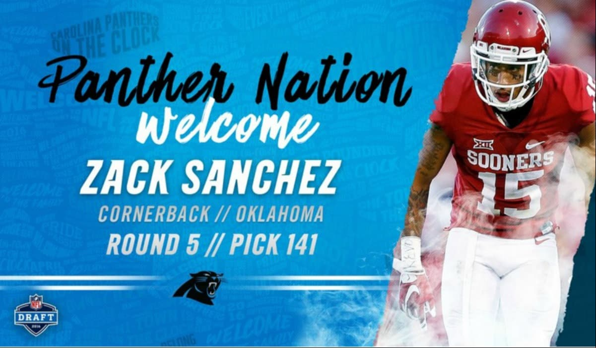 Los Carolina Panthers seleccionaron al esquinero de ascendencia mexicana Zack Sánchez