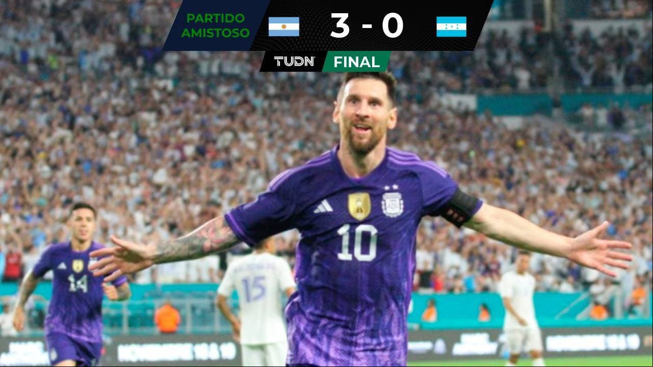 Argentina, con goles de Lautaro y Messi, venció a Honduras en Miami