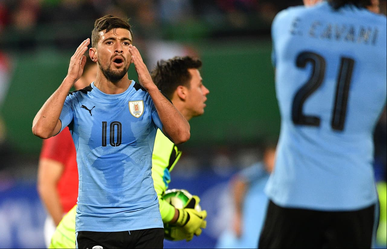 Giorgian de Arrascaeta es el 10 de Uruguay después de su buena temporada con el Cruzeiro de Brasil.