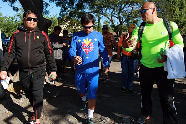 Manny Pacquiao inició sus entrenamientos en Filipinas de cara a su combate contra Timothy Bradley en abril.