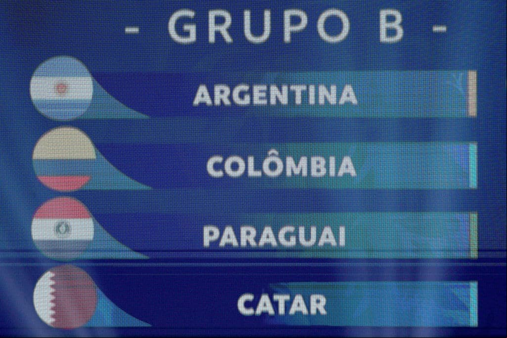 Grupo B: Argentina, Colombia, Paraguay y Qatar (invitado).