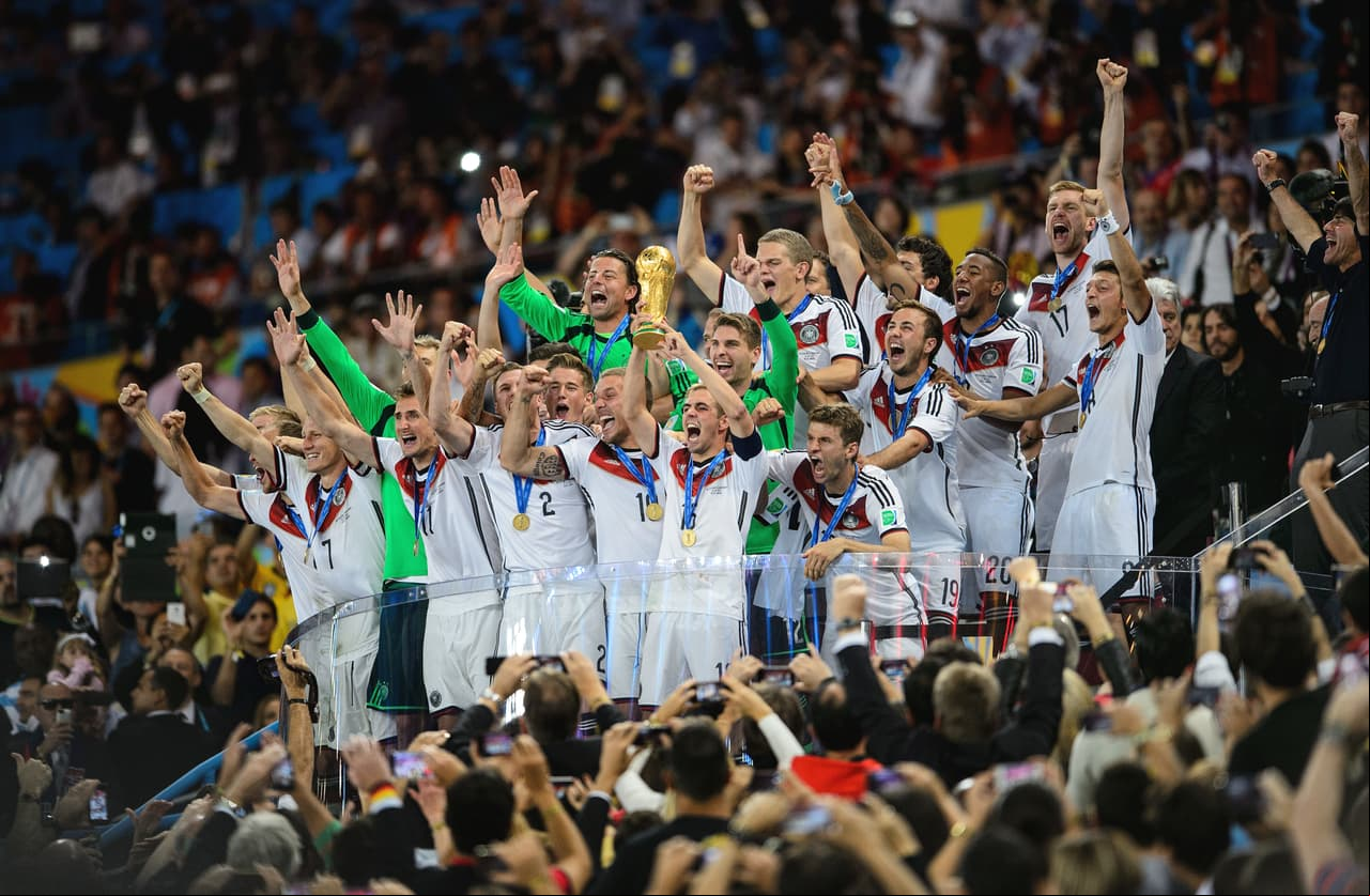 <b>Alemania</b> puede alcanzar los cinco titulos mundiales de 
<b>Brasil.</b>
