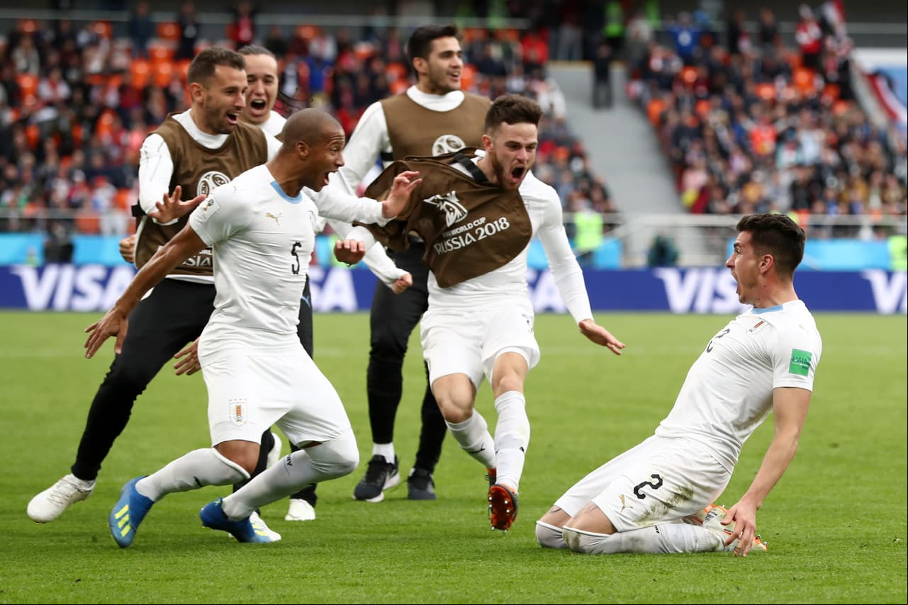 Uruguay venció 1-0 a Egipto en partido del grupo A y sueña con llevarse el liderato de su grupo y clasificar a octavos de final en el Mundial Rusia 2018.