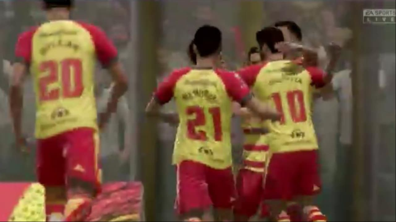 Aunque fue un encuentro parejo, Luis Cárdenas se vio superado y recibió dos goles en su primera derrota del futbol virtual.