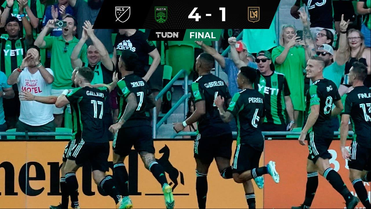 ¡Tremenda goleada! Austin FC exhibe al LAFC con doblete de Urruti