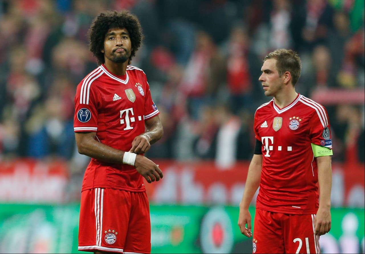 Dante y Philipp Lahm, integrantes de la zaga defensifa del Bayern, fueron unos de los jugadores con nivel más bajo en aquella noche de Champions. No supieron defender su fortaleza, se vieron superados y sin reacción.