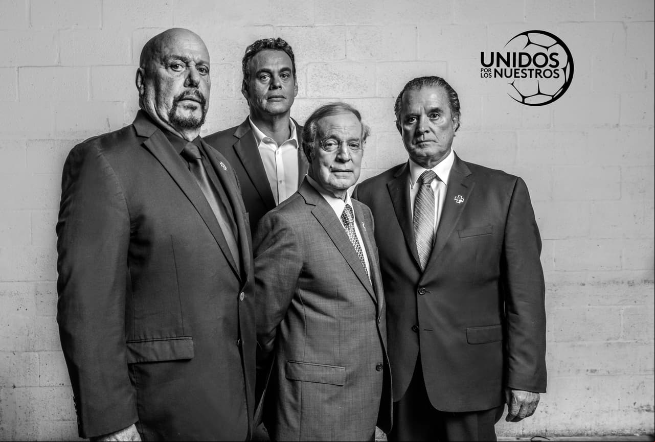 Enrique Bermudez, David Faitelson, José Ramón Fernández y Raúl Orvañanos. #UnidosPorLosNuestros