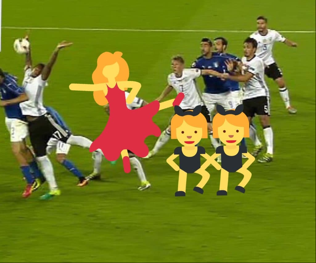 Los s en las redes sociales hicieron mofa de la postura poca ortodoxa con la que el defensa alemán atacó la pelota para el penal con el que empató la Azzurra.