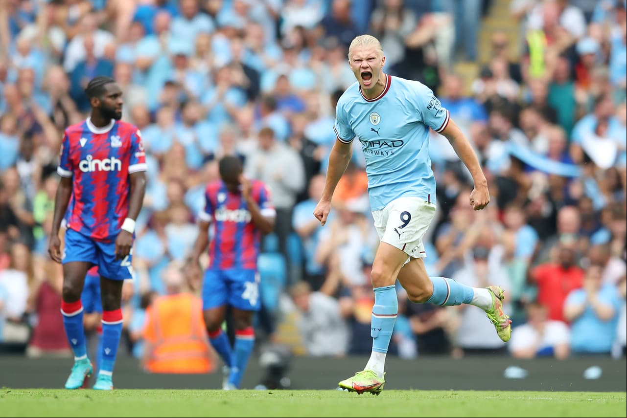 Manchester City remontó un 0-2 para vencer 4-2 al Crystal Palace con un hat-trick de Erling Haaland y gol de Bernardo Silva.