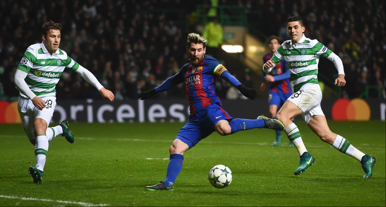 Messi puso el 0-1 al rematar de primeras, al palo corto de Gordon, una 'picadita' sensacional de Neymar.