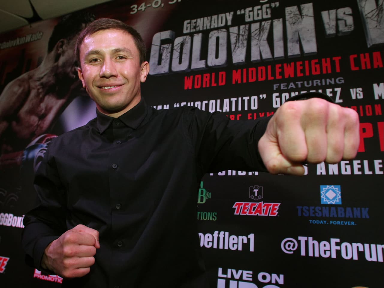Gennady Golovkin y Román 'Chocolatito' González presentaron sus combates del próximo 23 de abril en el Forum de Inglewood. El kazajo enfrentará a Dominic Wade mientras que el nicaragüense se medirá al boricua McWilliams Arroyo.
