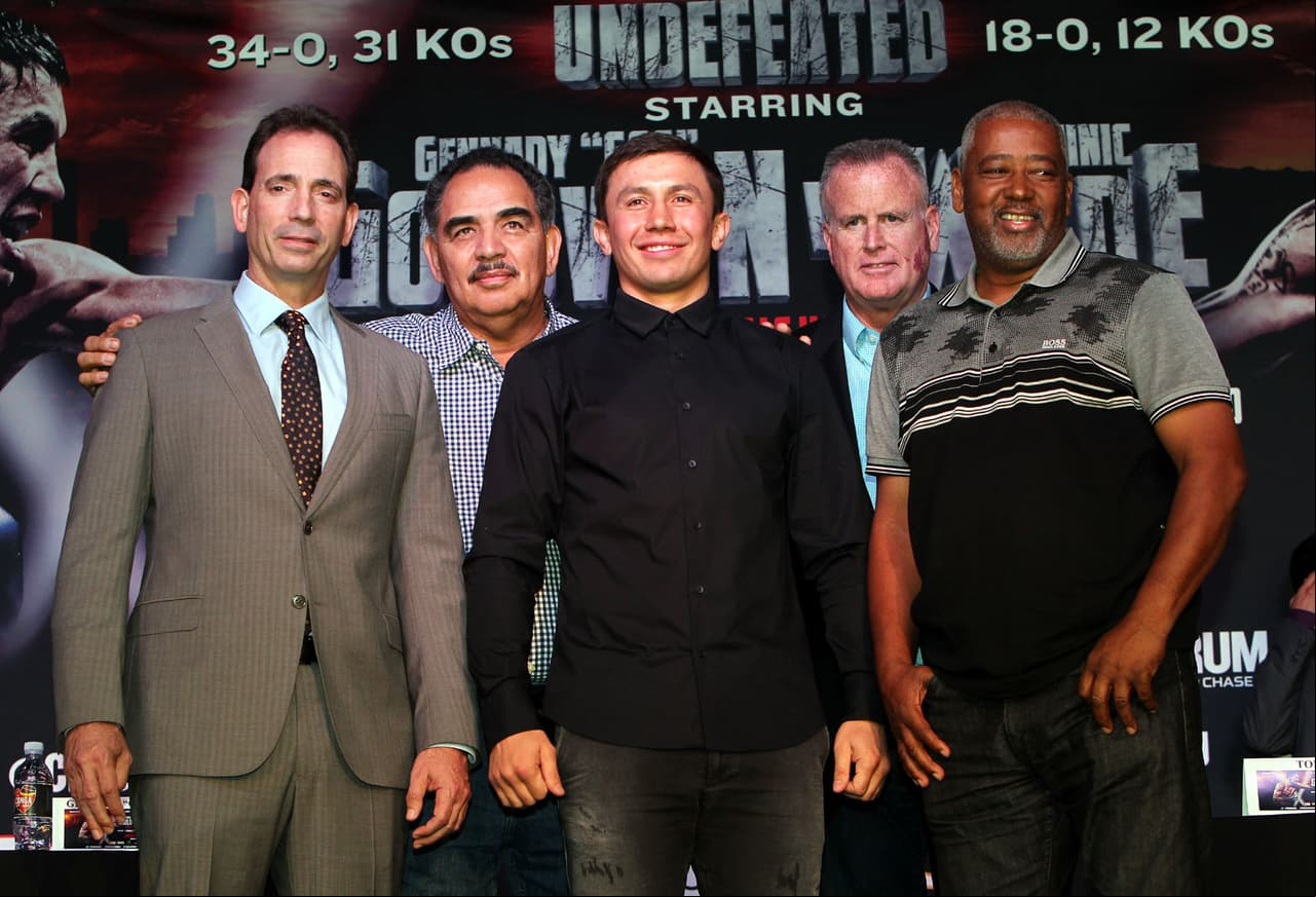 Gennady Golovkin y Román 'Chocolatito' González presentaron sus combates del próximo 23 de abril en el Forum de Inglewood. El kazajo enfrentará a Dominic Wade mientras que el nicaragüense se medirá al boricua McWilliams Arroyo.