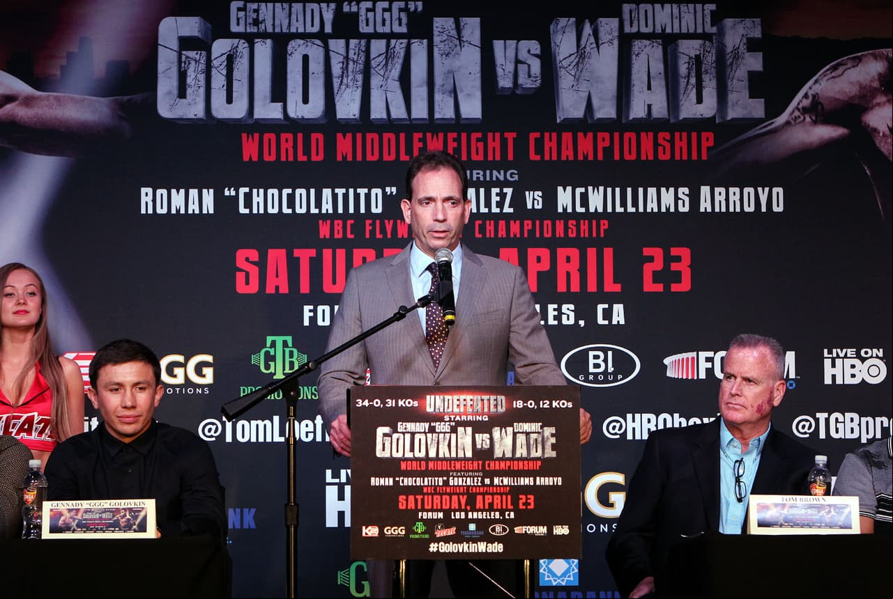 Gennady Golovkin y Román 'Chocolatito' González presentaron sus combates del próximo 23 de abril en el Forum de Inglewood. El kazajo enfrentará a Dominic Wade mientras que el nicaragüense se medirá al boricua McWilliams Arroyo.