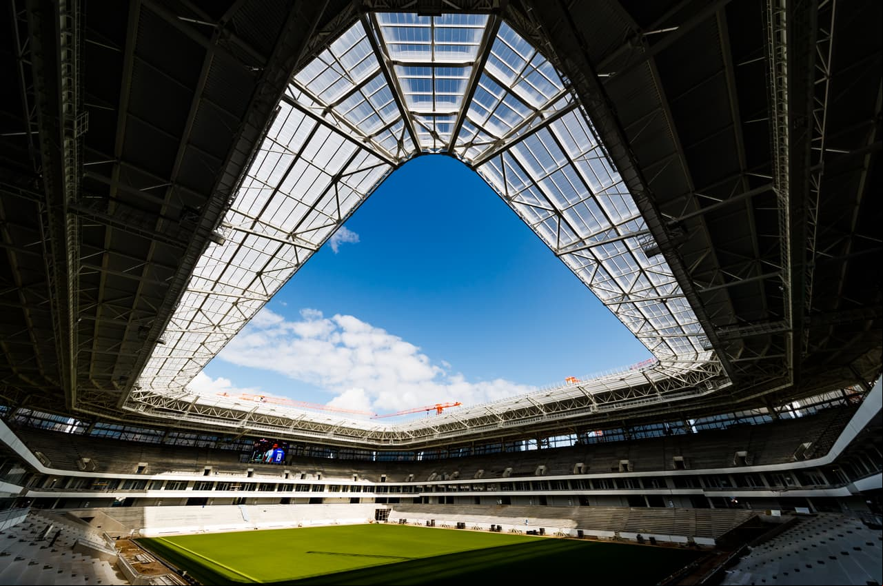 El estadio Kaliningrado, también conocido como Arena Báltica, está pronto de ser entregado y recibirá unas 45 mil personas.