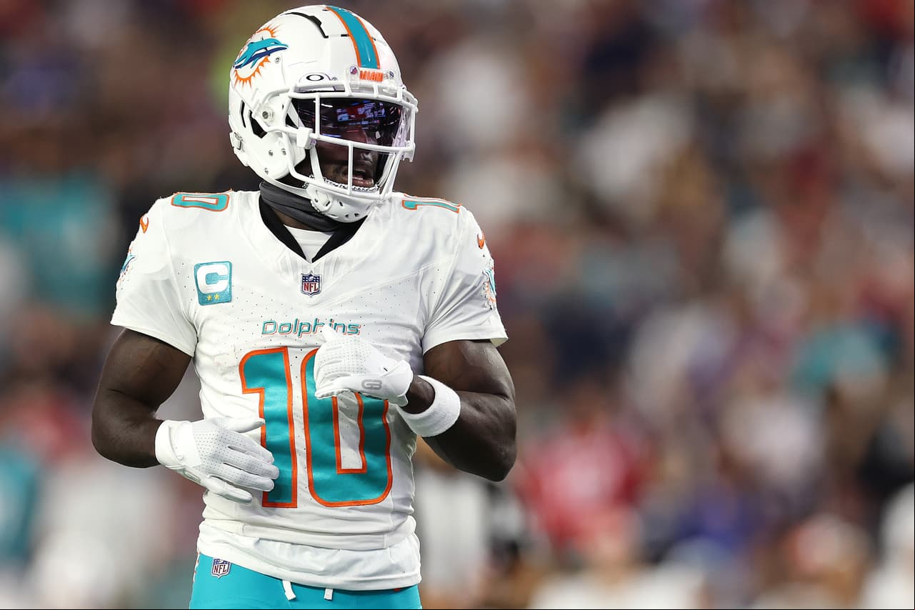 Tyreek Hill con los Miami Dolphins.