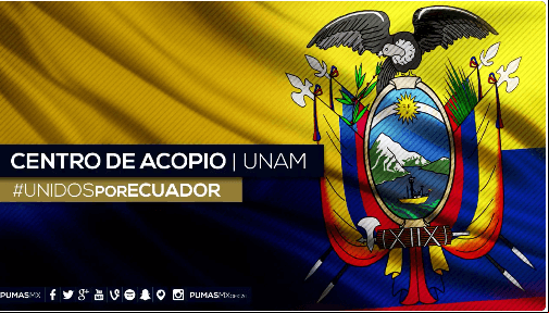 Pumas se solidariza con Ecuador.