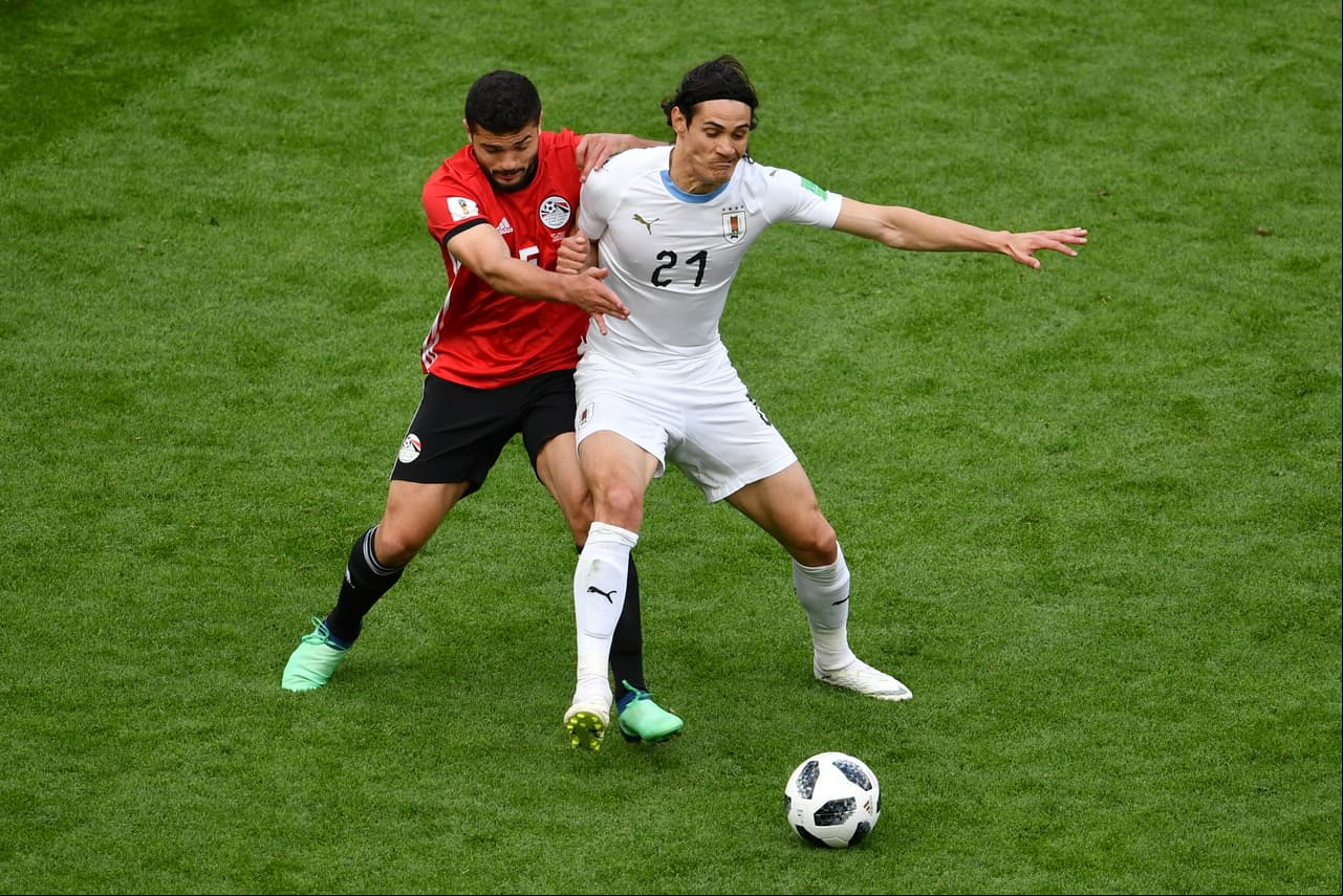 Los atacantes de Uruguay lucieron muy incómodos durante la mayoría del partido.