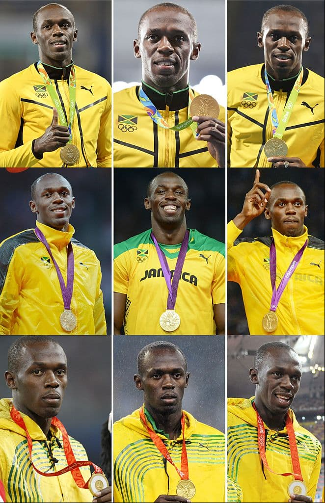 El jamaicano Usain Bolt logró el triple-triple de 100, 200 y 4x100. Primer deportista que lo consigue. Iguala con Larissa Latynina (URS), Paavo Nurmi (FIN), Marc Spitz (USA) y Carl Lewis (USA) con nueve oros.